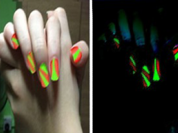 Glow in the dark nail polishes