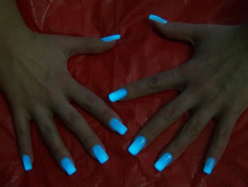 Glow in the dark nail polishes